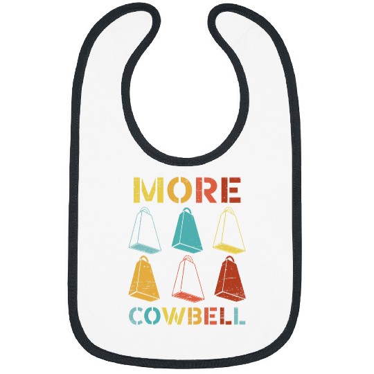 Cow Pet More Cowbell Retro Bibs