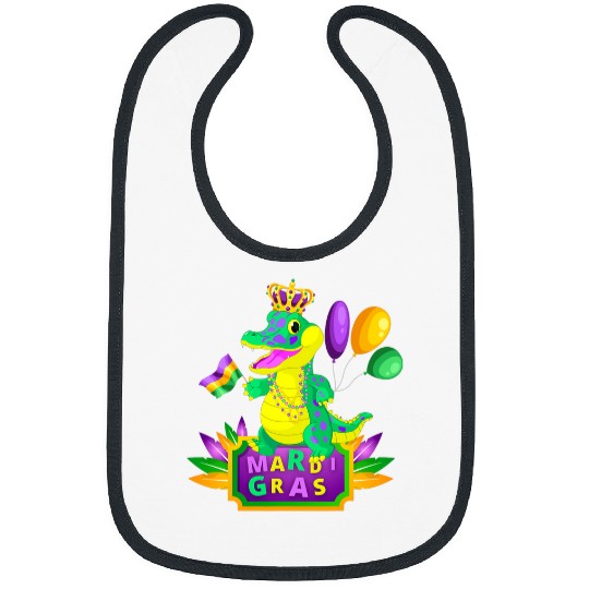 Alligator Pet Mardi Gras Crocodile Alligator Lover New Orleans Louisiana Bibs