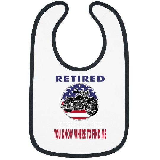 Book Fun Retired Sports Book Writer Find Me Motorcycle Biker Bibs