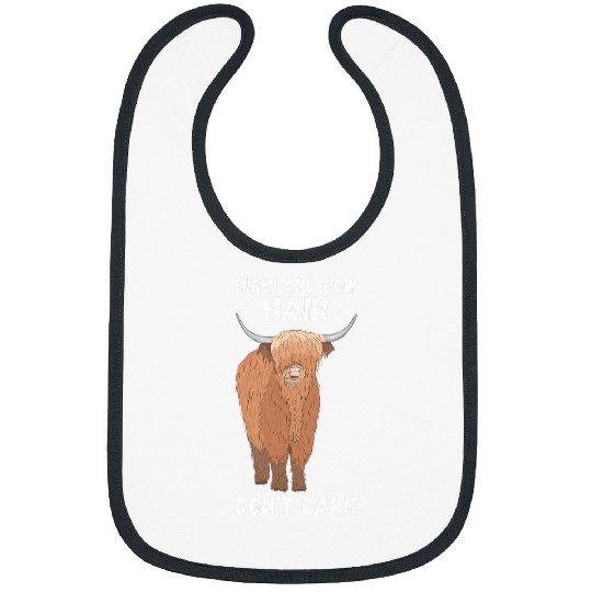 Cow Pet Scottish Highland Cow Highland Cow Hair Dont Care Bibs