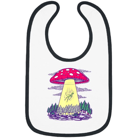 Aliens UFO Trippy Alien Hippie Abduction Bibs