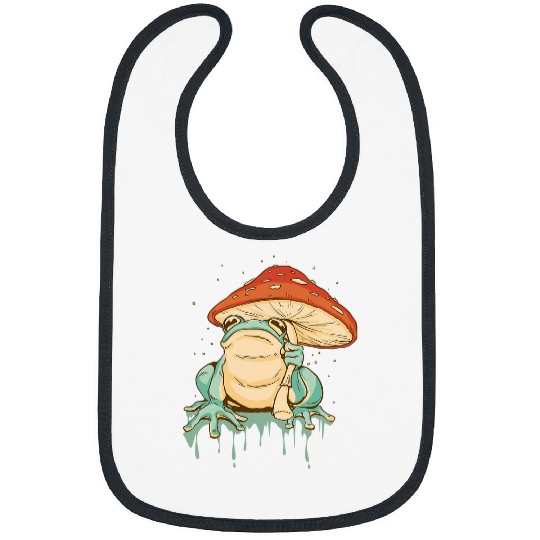 Frog Pet Cute Cottagecore Aesthetic Frog Toad With Mushroom Witch Bibs