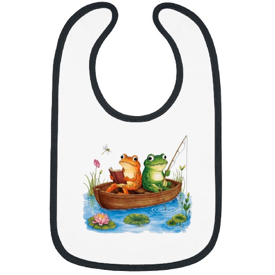 Book Fun Frog Toad Fishing vintages Classic Book Frog Reading Book 8 Bibs