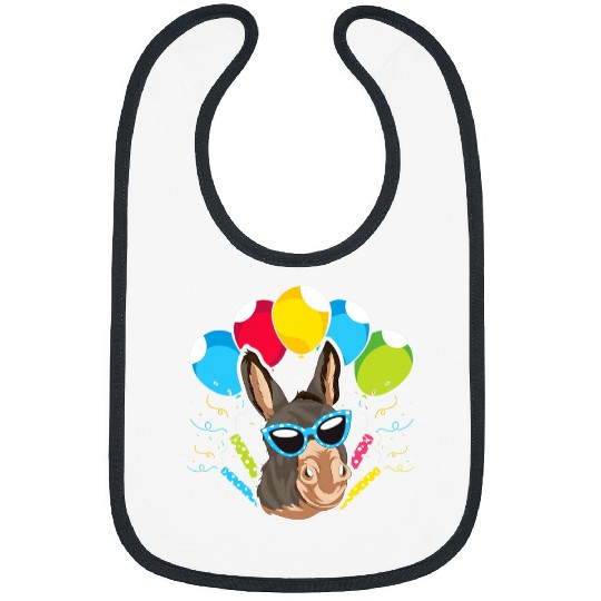 Donkey Pet Funny Farm Animal Sunglasses Party Animal Donkey 1 Bibs
