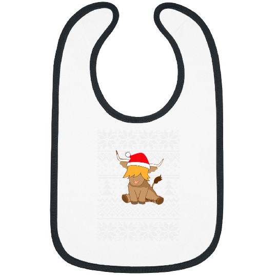 Cow Pet Christmas highland cow knitted pattern ugly Bibs