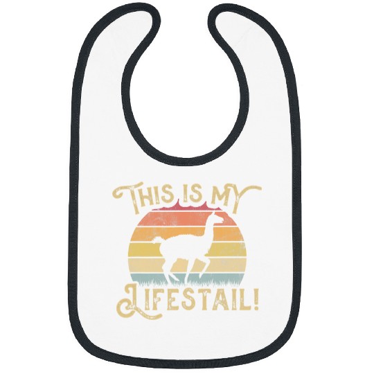 Llama Pet This is My Lifestyle Llama Puns Funny Bibs