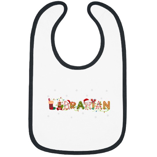 Book Fun Merry Christmas Tree Love Reading Books Librarian 2 Bibs