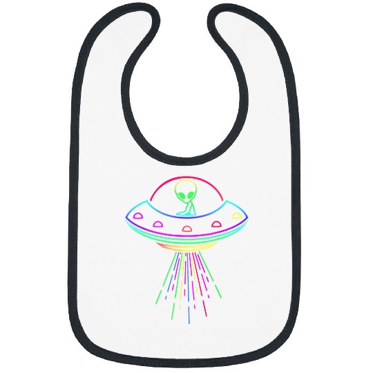 Aliens UFO Trippy Alien Hippie Spaceship Bibs