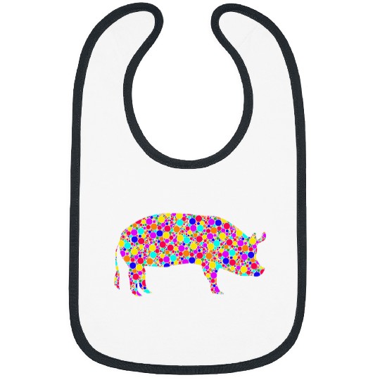 Pig Pet International Dot Day Colorful Dotted Pig 01 Bibs