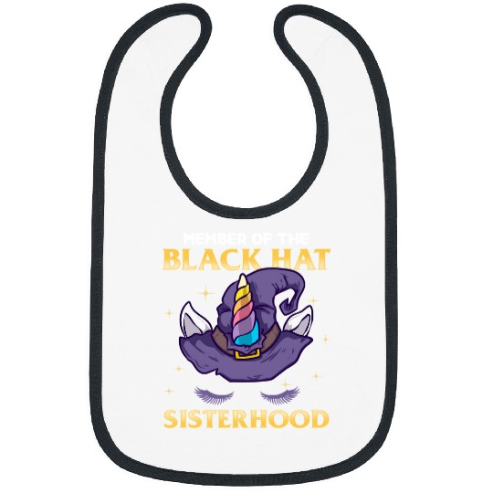 Unicorn Pet Member of the Black Hat Sisterhood Halloween Witch 216 Bibs