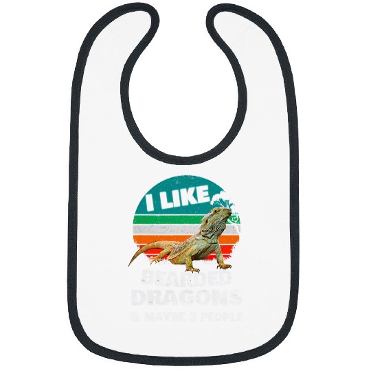 Bearded Dragon Pet I Like Bearded Dragon And Maybe 3 People Retro Pogona Lizard Bibs