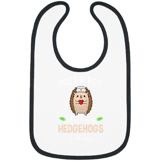 Hedgehog Pet Mens Just A Boy Who Loves Hedgehogs And nursess Bibs