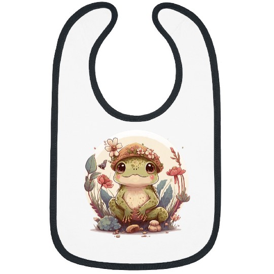 Frog Pet Cute Cottagecore Baby Frog Toad Frog Lovers Bibs