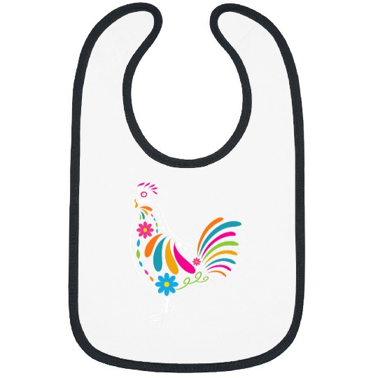 Chicken Pet Sugar Skull Rooster Dia De Los Muertos Halloween Bibs