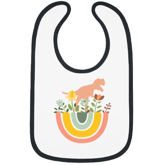 Dinosaur Pet TRex Trex Tyrannosaurus Jurassic Dino Rainbow Boho Bohemian Bibs