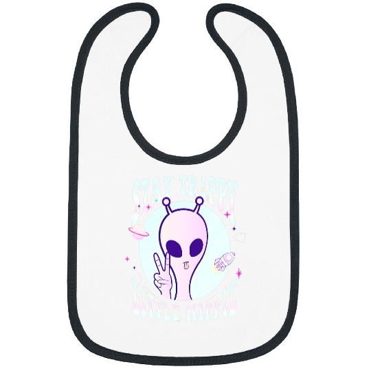 Aliens UFO Trippy Alien Hippie Retro Future Bibs