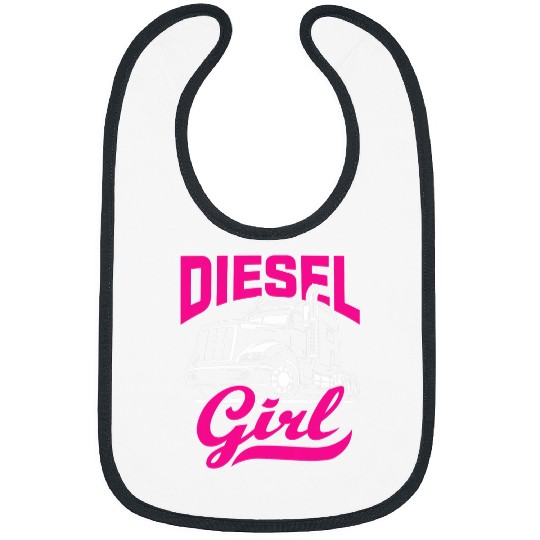 Truck Fun Women Trucker Big Rig Semi Diesel Girl Pink Bibs