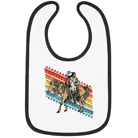 Horse Pet Native American Indian Warrior on Horse Bibs