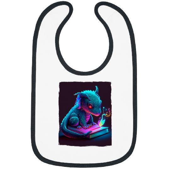 Book Fun Reading Dragon Dino Book Books Reading Fantasy Bibs