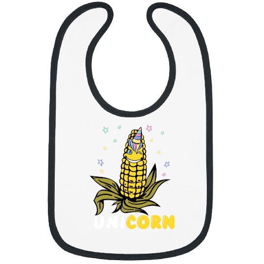 Unicorn Pet Funny Maize Corn Pun Food Farmer Bibs