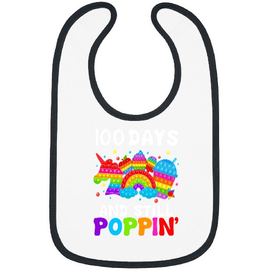 Unicorn Pet 100 Days Of School And Still Poppin 100th Cute Unicorn Kid Bibs