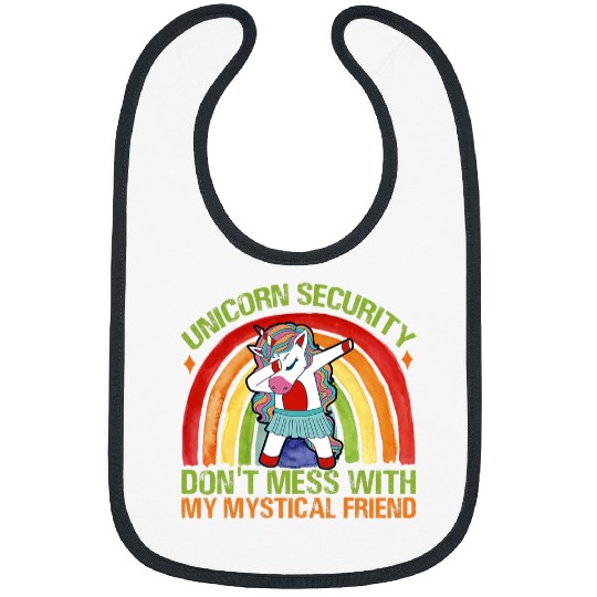 Unicorn Pet Security Dont Mess With My Mystical Friend 1 Bibs