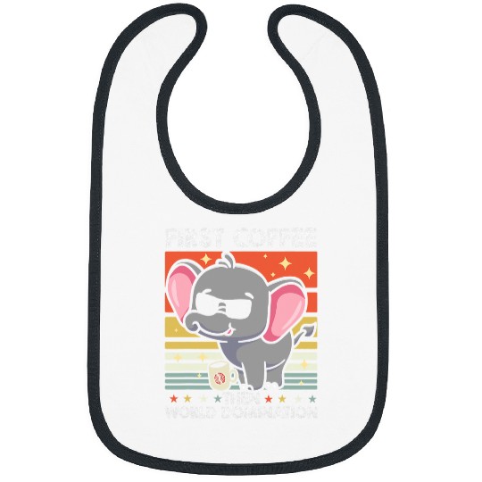 Elephant Mammal Retro Elephant Sunglasses Coffee Wildlife Vintage Bibs