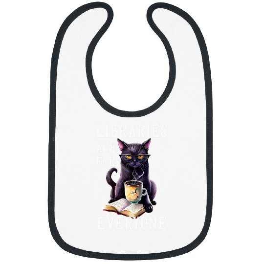 Book Fun Libraries Are For Everyone Cat Book Reader Librarian Bibs