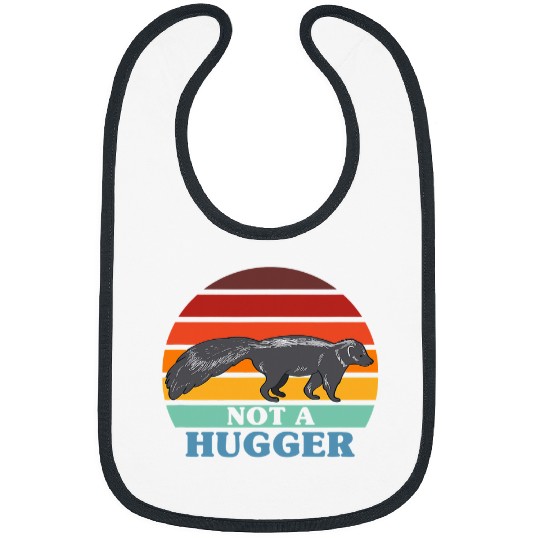 Ferret Pet Not A Hugger Skunk Weasel Animal Retro Bibs