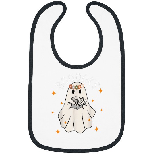 Book Fun Cute ghosts Book Reading Teacher School Funny Halloween 3 Bibs