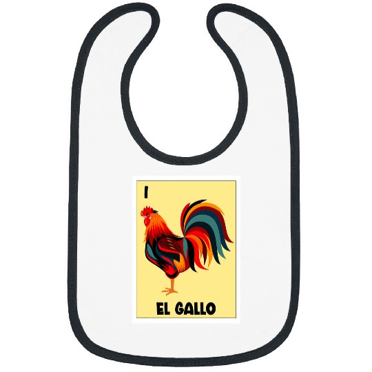 Chicken Pet El Gallo Mexican Bingo Card Spanish Hispanic The Rooster Bibs