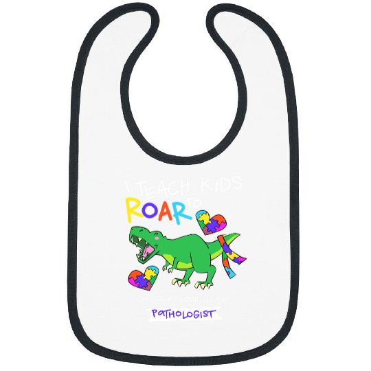Dinosaur Pet Speech Language Pathologist Dinosaur TRex Roar II Bibs