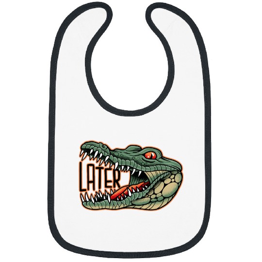 Alligator Pet Later Alligator Funny Graphic Bibs