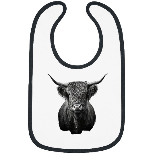 Cow Pet Scottish Highland Cow Cattle Hairy Cow 032 Bibs