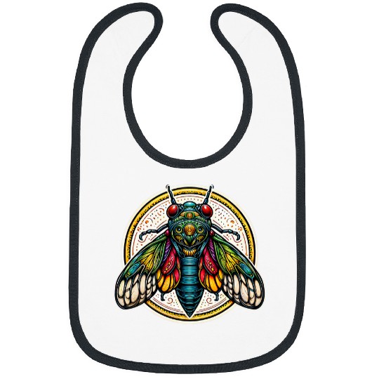 Cicada 2024 Insect Brood Entomology Cicada Lover Colorful Bibs