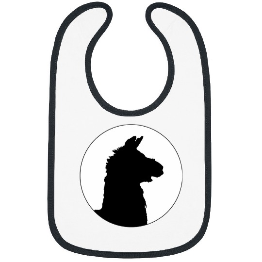 Llama Pet Funny Novelty Humor Llama White Logo Bibs