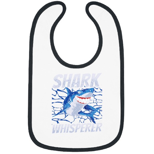 Shark Pet Whisperer Sharks Teeth Animal Lover Bibs