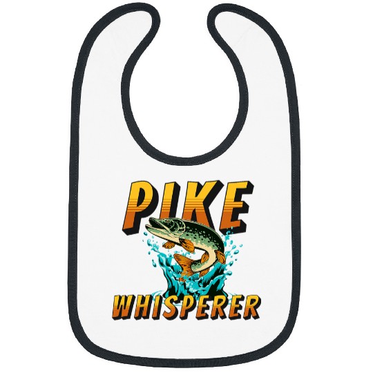 Fishing Fun Pike Whisperer Northern Pike Fishing Hunter Angler Fishermen Bibs