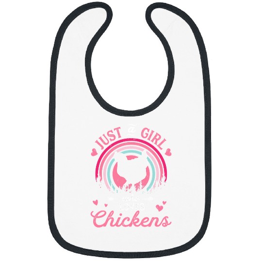 Chicken Pet Just A Girl Who Loves Chickens vintages Chicken Farmer Bibs