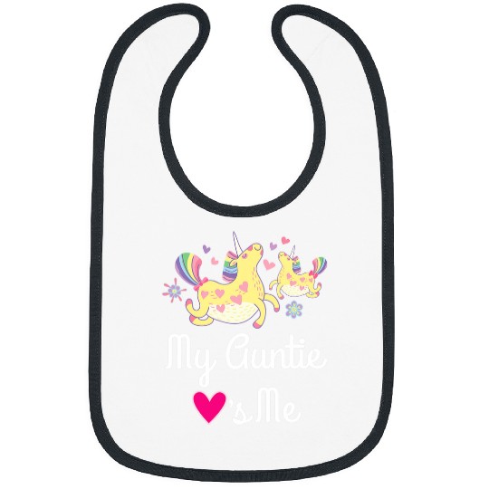 Unicorn Pet Kids My Auntie Loves Me Niece Unicorn 1 Bibs
