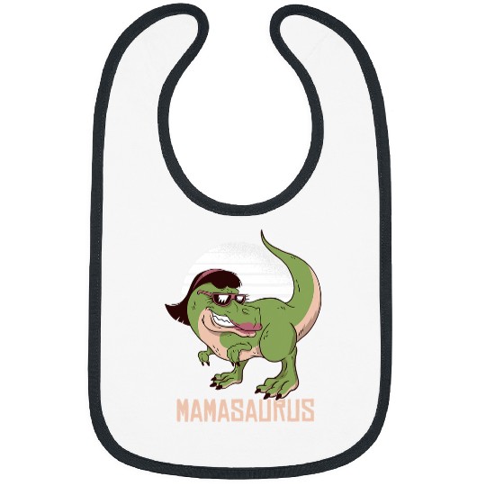 Dinosaur Pet Mamasaurus T rexs Dinosaur Funny Mama Saurus Glasses Mom Bibs