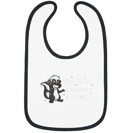Ferret Pet Skunk Use Your Common Scents Weasel Animal Kawaii Distressed Bibs