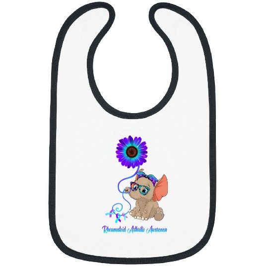 Elephant Mammal Rheumatoid Arthritis Awareness Elephant Faith Hope Love Sunf Bibs