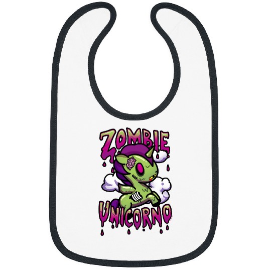 Unicorn Pet Tokidoki Halloween Zombie Unicorno Milo Portrait Bibs