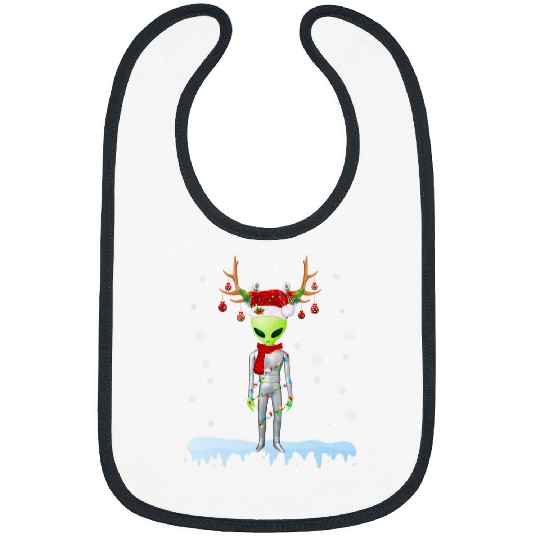 Aliens UFO Reindeer Santa Alien Christmas Lights Bibs