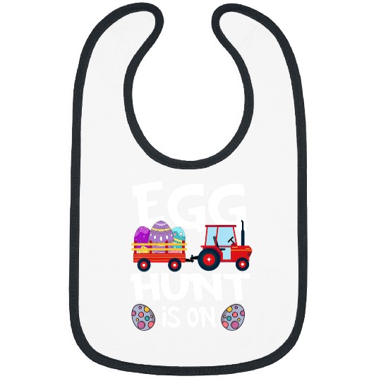 Tractor Fun driving Kids Egg Hunt Is On Tractor Eggs Lover Cute Toddler Easter Day Bibs