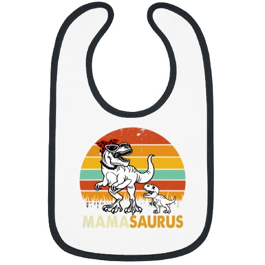 Dinosaur Pet Mamasaurus rexs T rexs Dinosaur Lovers Mothers Day Womens 3 Bibs