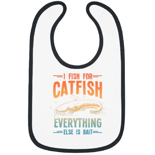 Fishing Fun Funny Catfishing Design For Men Women Catfish Fishing Hunter Bibs
