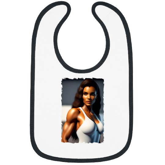 Beautiful Mediterranean Brunette 2My Fantasy Fitness Wife Bibs