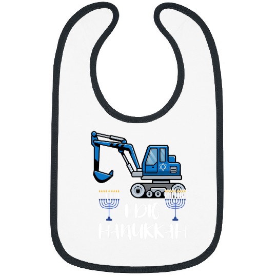 Excavator Fun I Dig Hanukkah Excavator Construction Machine Lover Bibs
